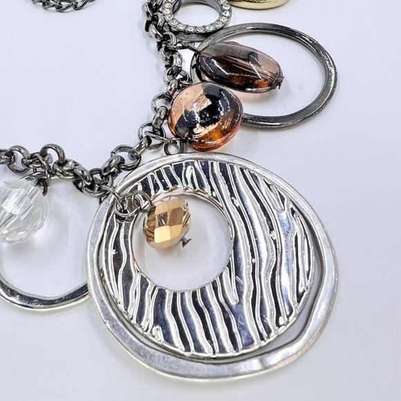 NWT - Lane Bryant - Multi Charm Chunky Gunmetal Tone 20” Rolo Chain Necklace - Picture 8 of 10